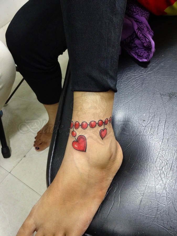 Anklet ! Tattoo by:- @pankaj_sharma_1920 #anklettattoo #anklettattoos  #leavestattoodesign #leaftattoo #floraltattoodesign #tattooforgirls... | By  1920 Tattooz HubFacebook