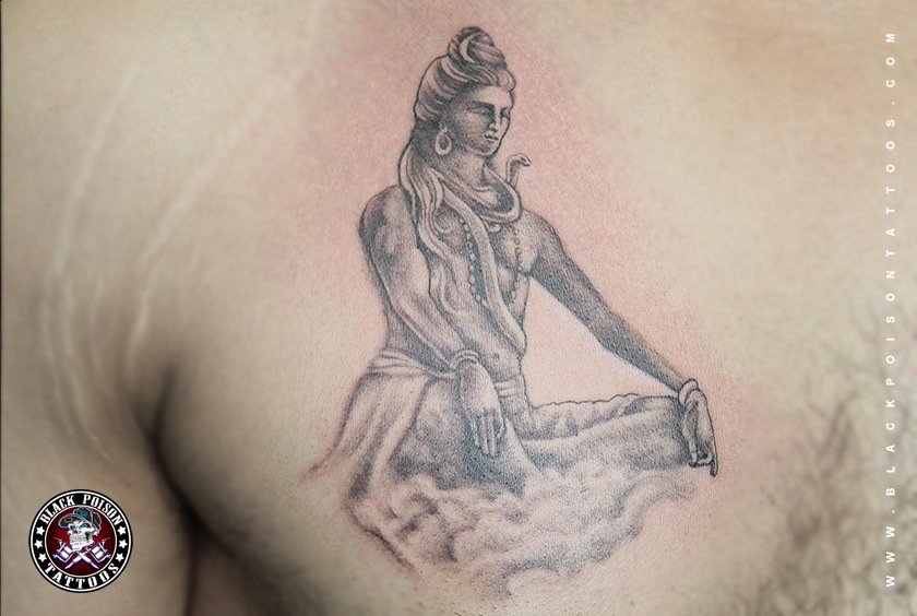 Tattoo of Lord Shiva in Meditation