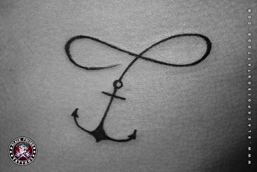 Best Infinity Tattoo Designs with Anchor Tattoo