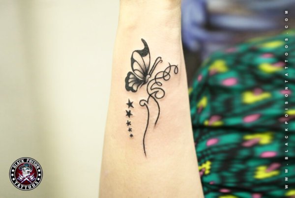 Wonderful Butterfly Tattoo - Black Poison Tattoos