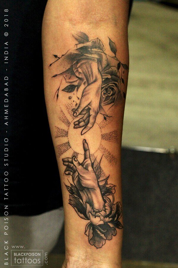 Creation of Adam Tattoo best tattoo studio in india black poison tattoo