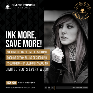 Tattoo Mania Offer - Discount Offer on Billing Amount