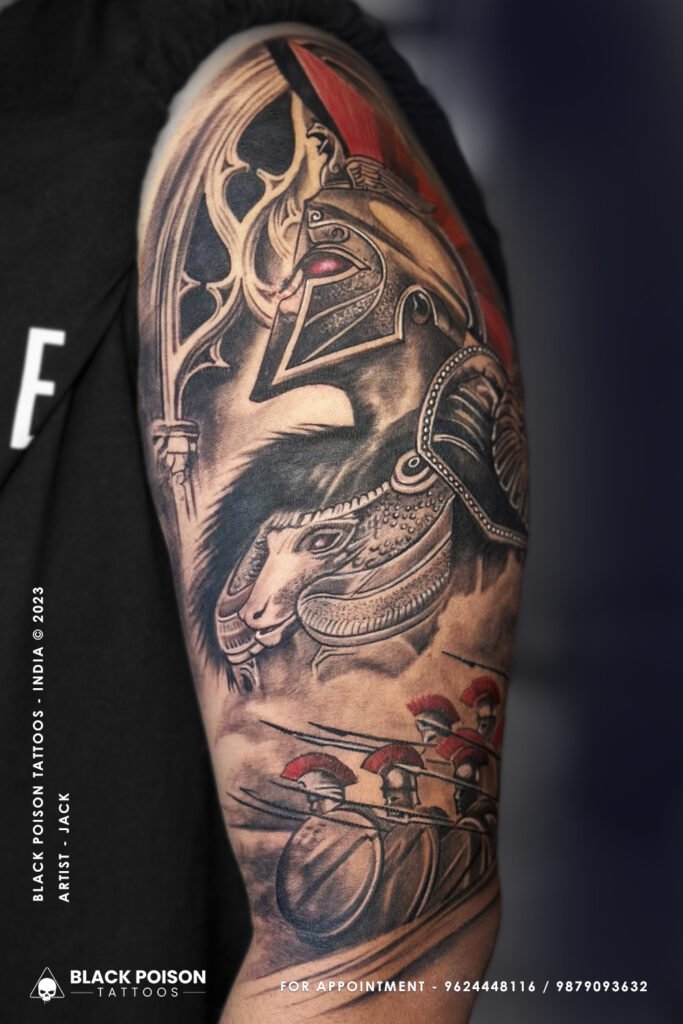 Bare Essence Warrior Tattoo Unveiling the Symbol of Inner Strength