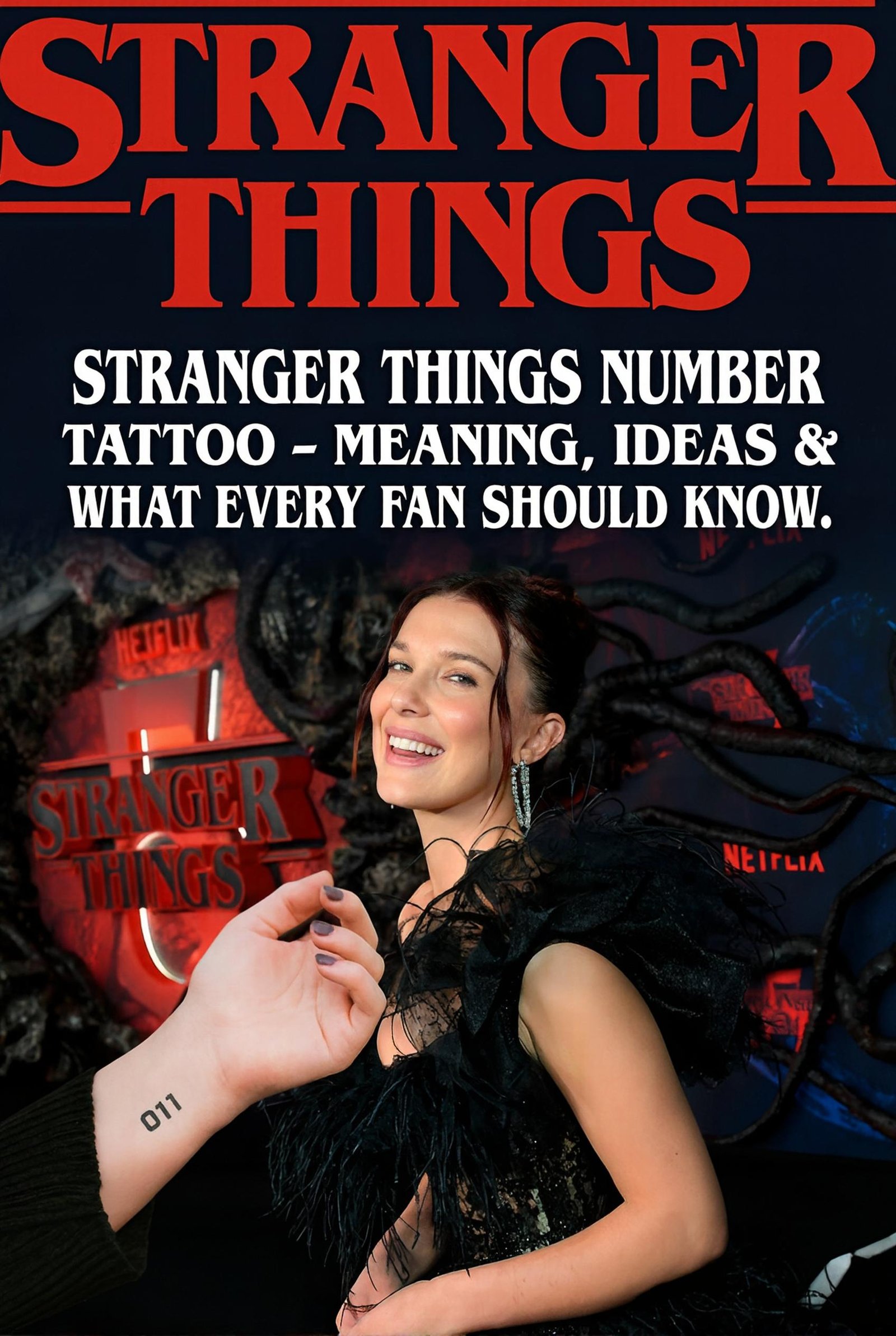 Stranger Things 011 number tattoo inspired by Eleven