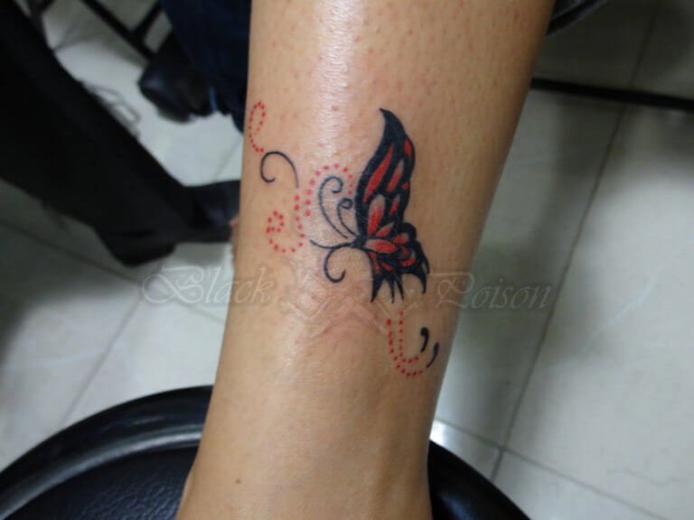 Simple Butterfly Tattoo