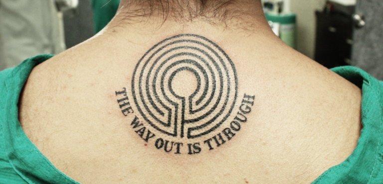 Amazing Maze Tattoo - The Way Out is Through Inked By Black Poison Tattoo Studio