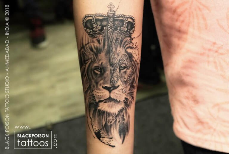 Lion Tattoos on Arm