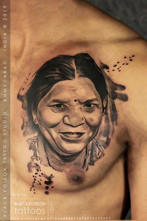 Mother Portrait on Chest