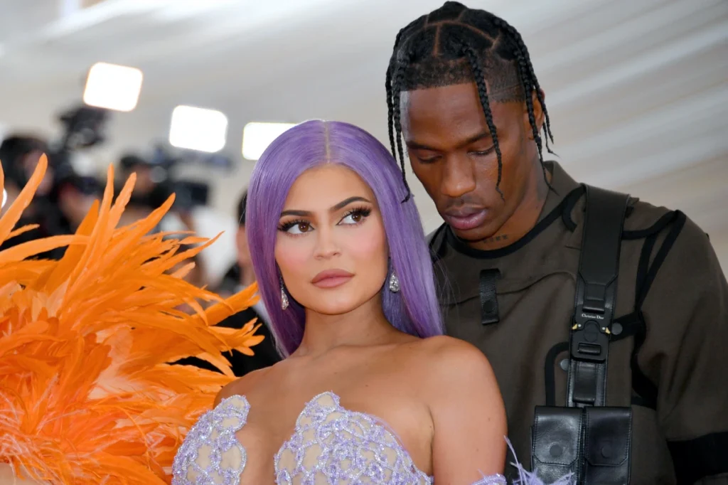Kylie Jenner and Travis Scott photographed together at a red carpet event