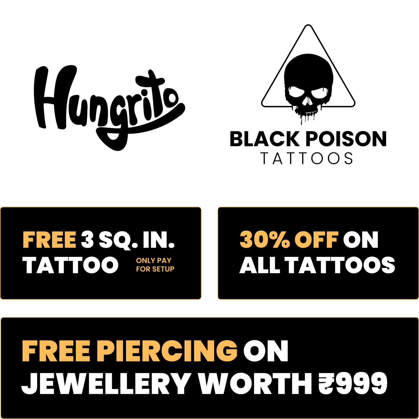 Hungrito & Black Poison Tattoo Studio 2025 - Piercing & Tattoo Offers - Square