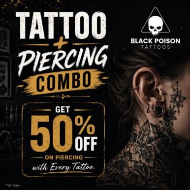 Tattoo and Piercing Combo Offer with 50 Percent OFF Piercing in Ahmedabad